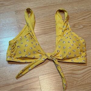 Cikada yellow front‎ knot bikini top 8